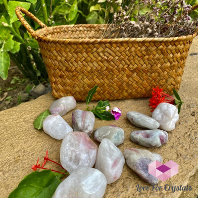 Pink Tourmaline In Matrix Tumbled (Brazil) Raw