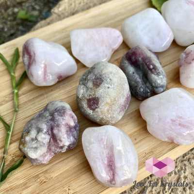 Pink Tourmaline In Matrix Tumbled (Brazil) Raw