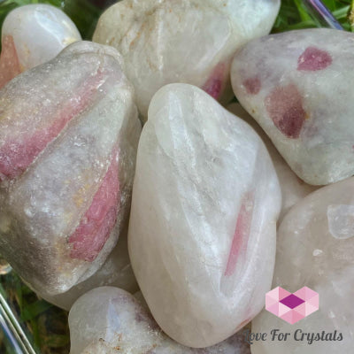 Pink Tourmaline In Matrix Tumbled (Brazil) Raw