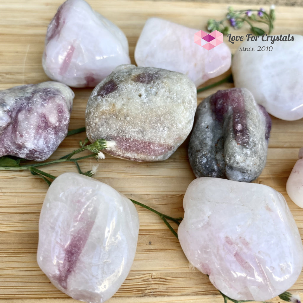 Pink Tourmaline In Matrix Tumbled (Brazil) Raw