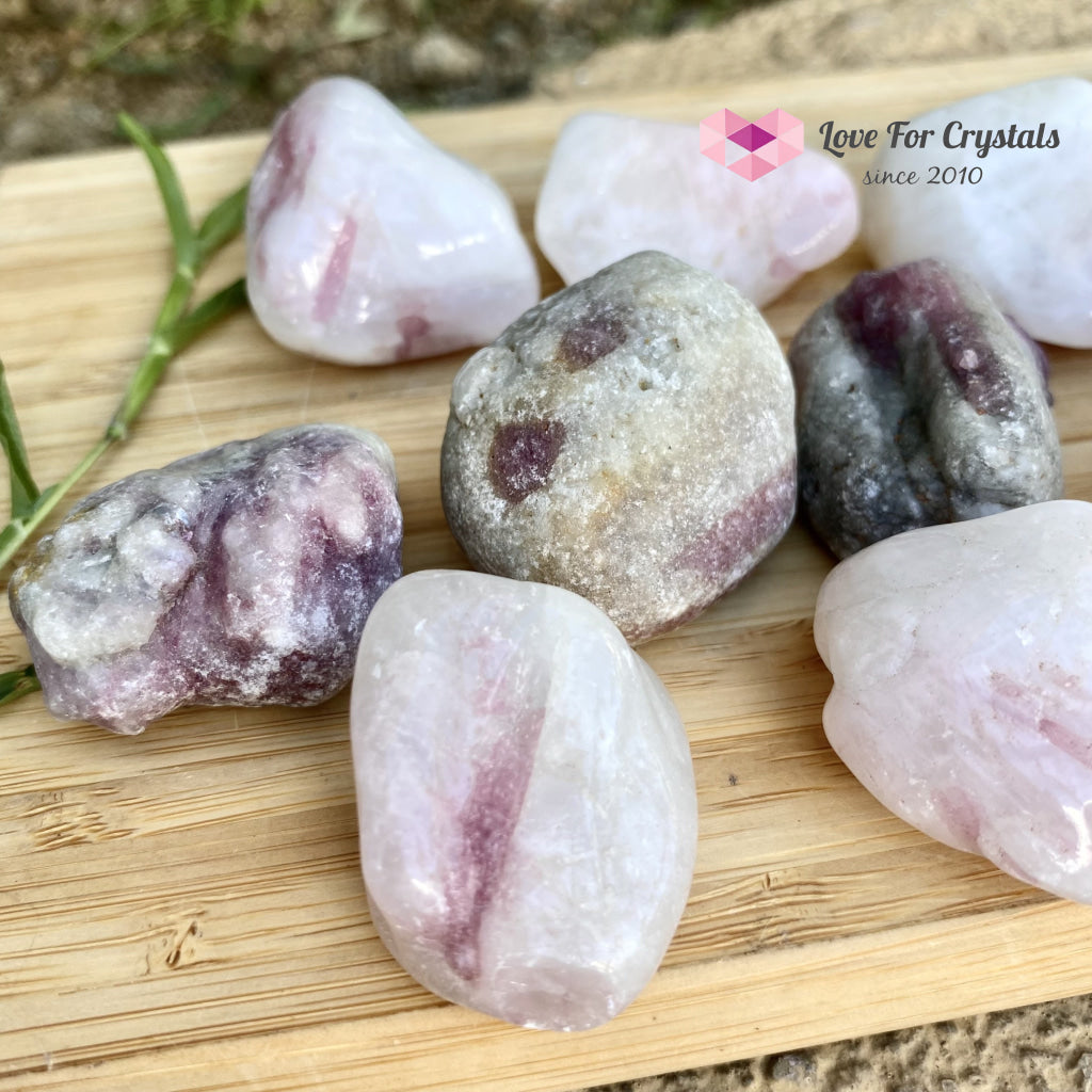 Pink Tourmaline In Matrix Tumbled (Brazil) Raw