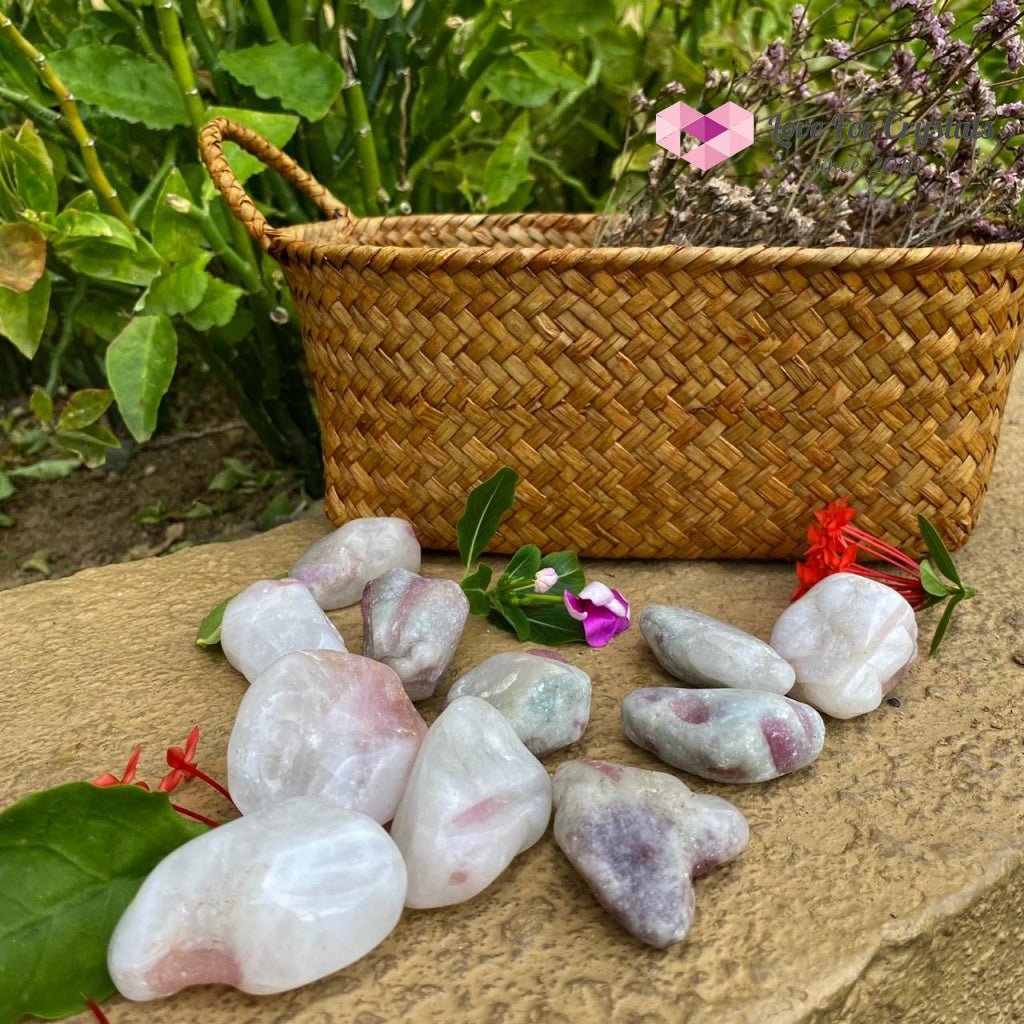 Pink Tourmaline In Matrix Tumbled (Brazil) Raw