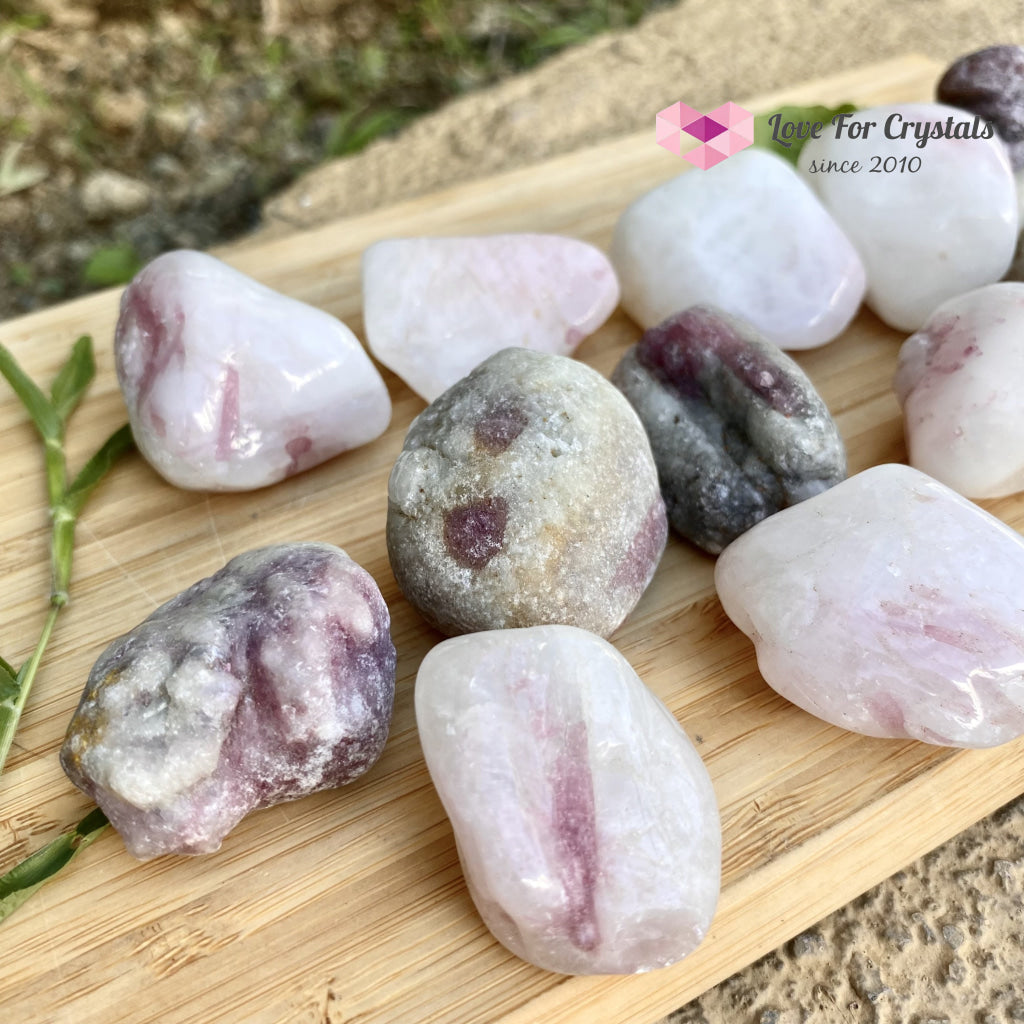 Pink Tourmaline In Matrix Tumbled (Brazil) Raw