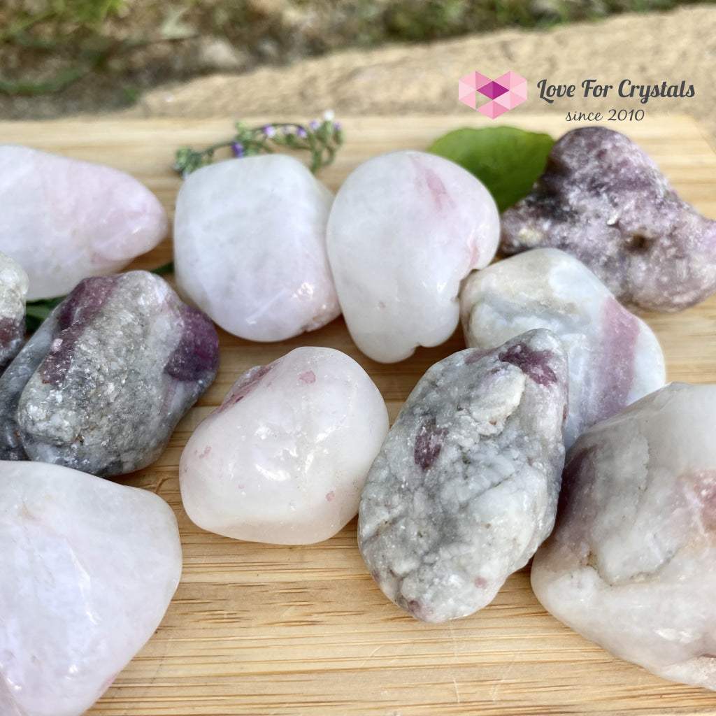 Pink Tourmaline In Matrix Tumbled (Brazil) Raw