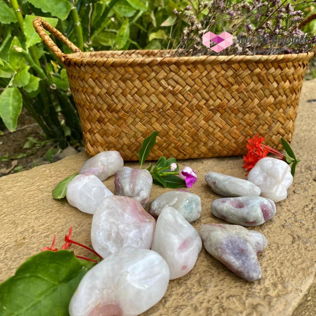 Pink Tourmaline In Matrix Tumbled (Brazil) Raw