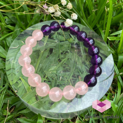 Pisces Zodiac Remedy Bracelet (Rose Quartz & Amethyst)