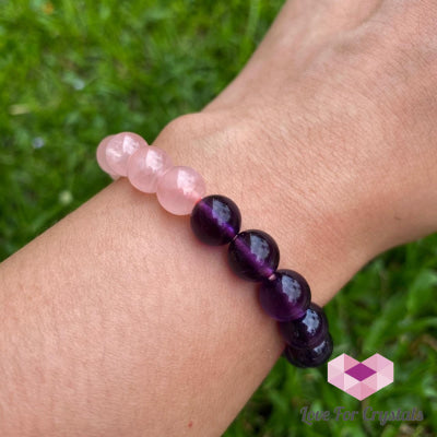 Pisces Zodiac Remedy Bracelet (Rose Quartz & Amethyst)