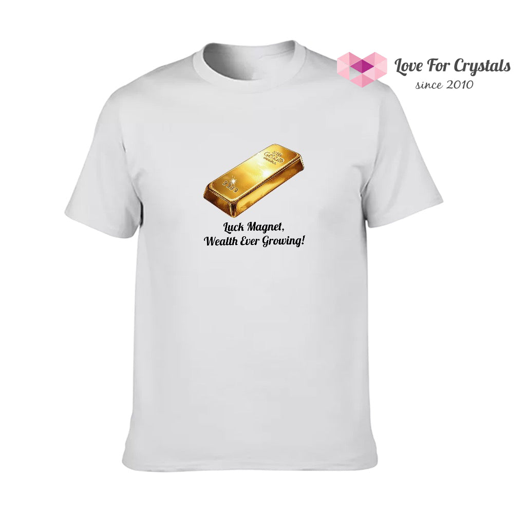Prosperity Gold Bar (Shirts of Fortune) by Fort M Treasures White L