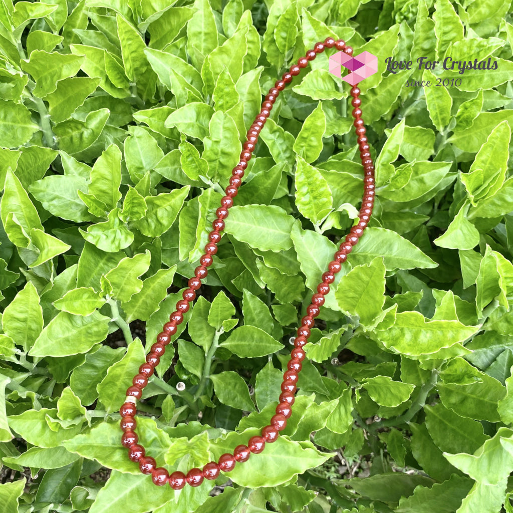 Red Agate 15 Long Necklace With 14K Gold-Filled Bead