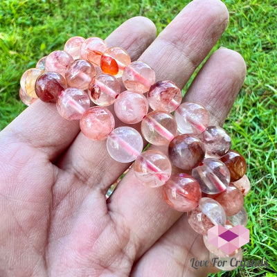 Red Hematoid Fire Quartz 8Mm Bracelet