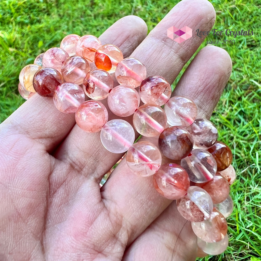 Red Hematoid Fire Quartz 8Mm Bracelet
