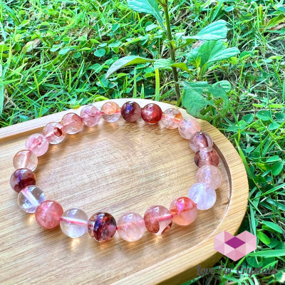 Red Hematoid Fire Quartz 8Mm Bracelet