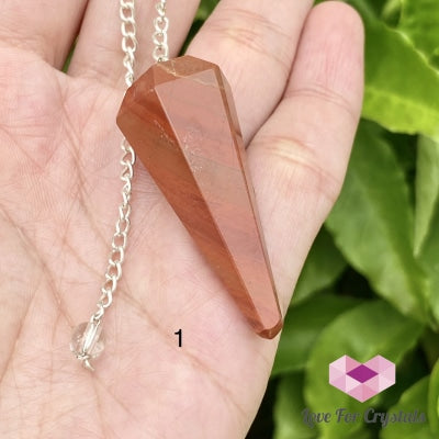 Red Jasper Crystal Pendulum (40Mm) Photo 1