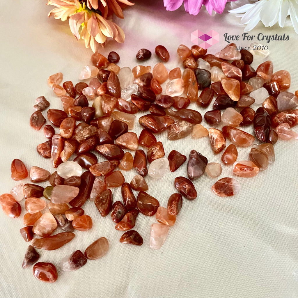 Red Rutile Chips In A Pouch