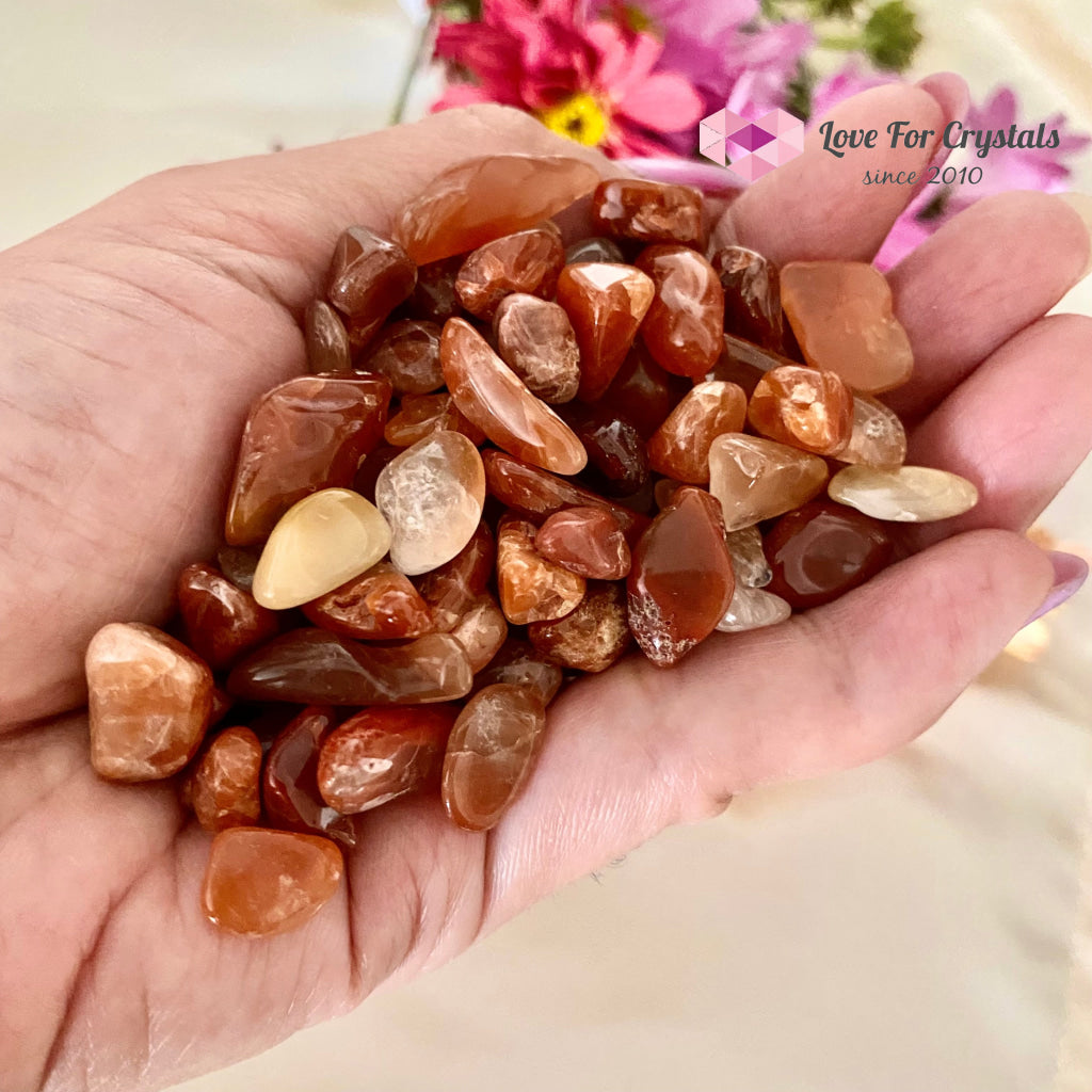 Red Rutile Chips In A Pouch