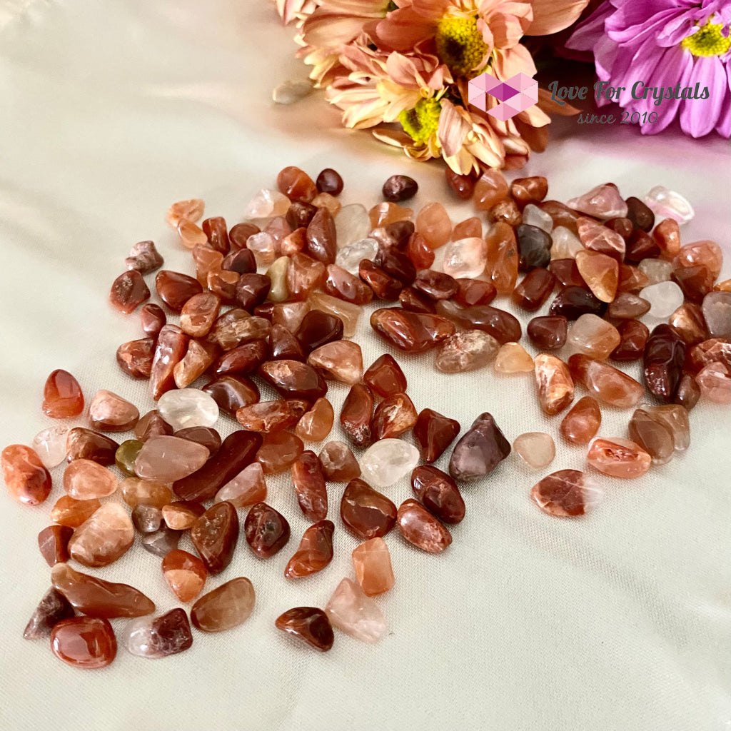 Red Rutile Chips In A Pouch
