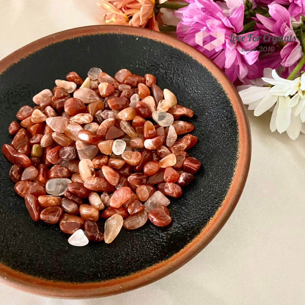 Red Rutile Chips In A Pouch