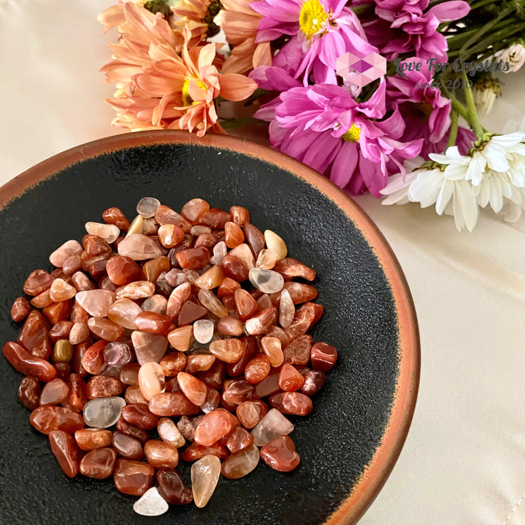 Red Rutile Chips In A Pouch