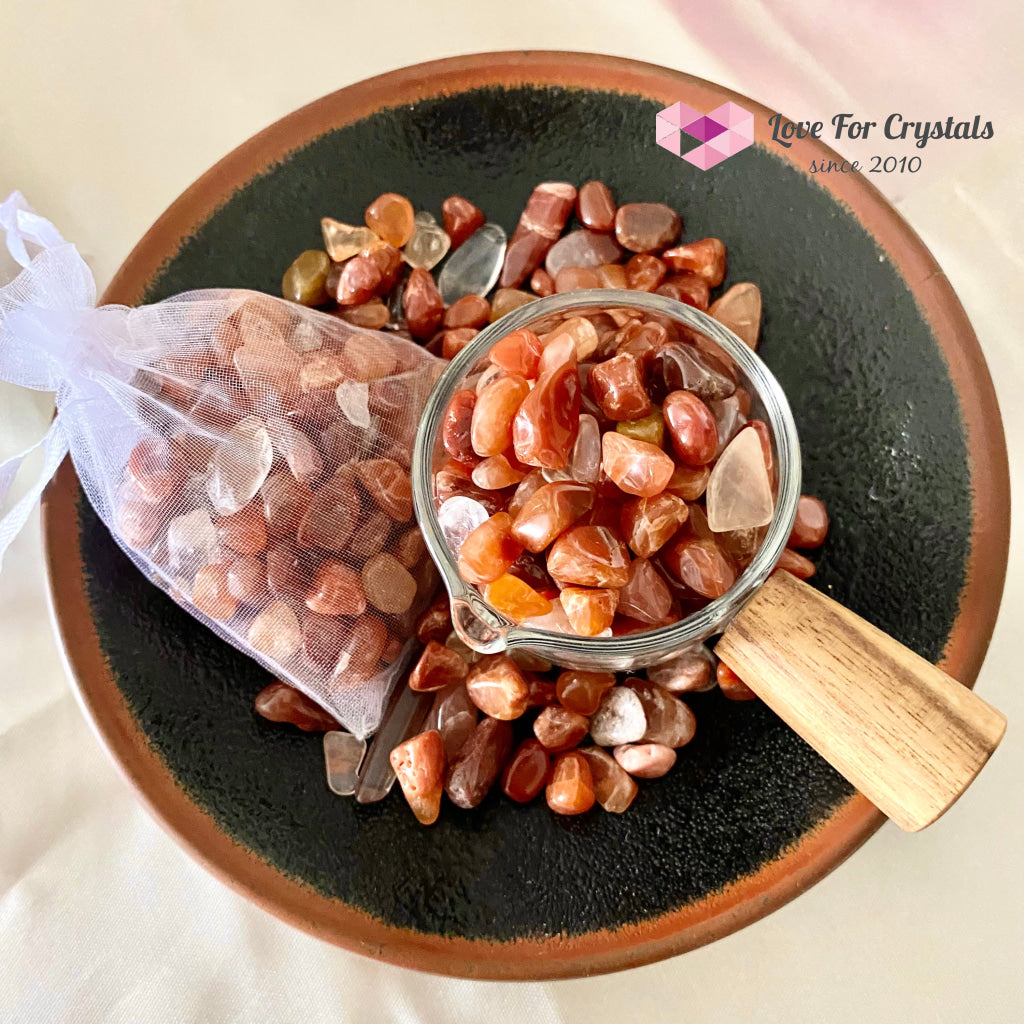 Red Rutile Chips In A Pouch