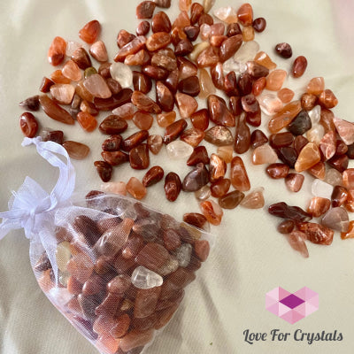 Red Rutile Chips In A Pouch