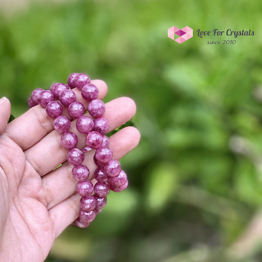 Red Tourmaline (Rubellite) Brazil Aaa 10Mm Bracelet