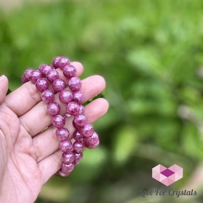 Red Tourmaline (Rubellite) Brazil Aaa 10Mm Bracelet