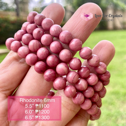 Rhodonite 6Mm Bracelet