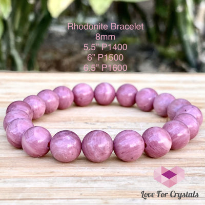 Rhodonite Bracelet 8Mm (Madagascar)