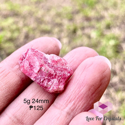 Rhodonite Faceted Raw Crystals (Brazil) Rare 5G 24Mm