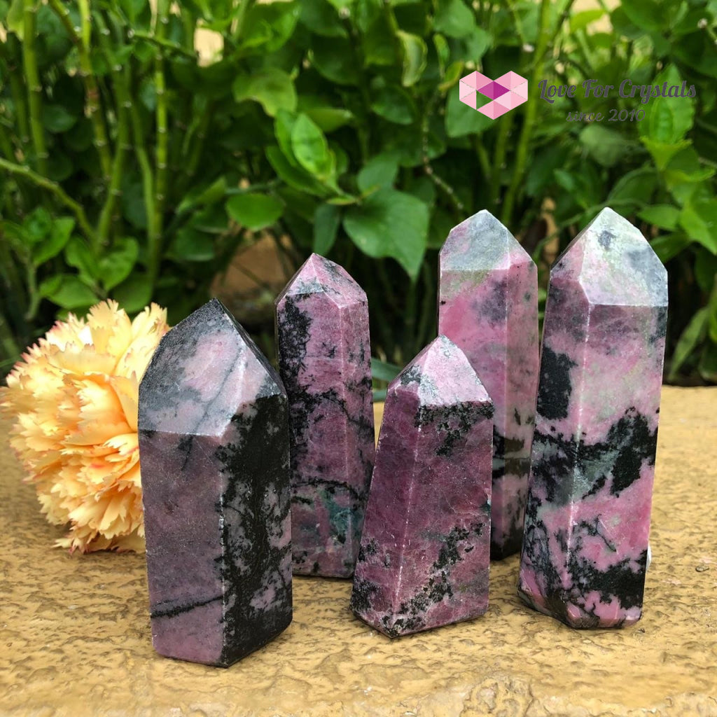 Rhodonite Points (Brazil) Standing