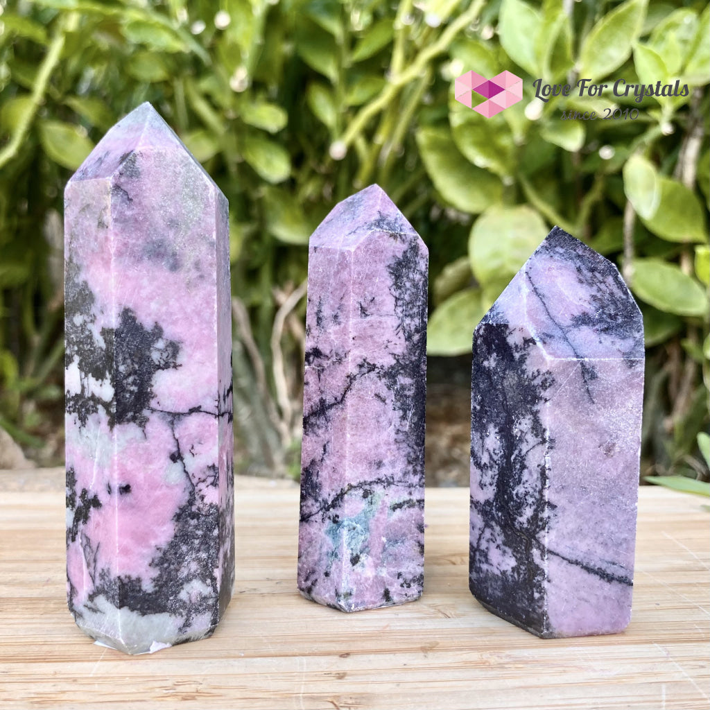 Rhodonite Points (Brazil) Standing