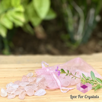 Rose Quartz Crystal Chips (100Gms)