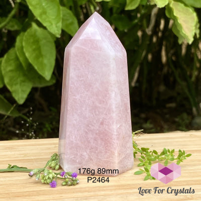 Rose Quartz Crystal Point (Brazil) Standing 176G 89Mm Points