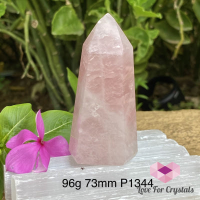 Rose Quartz Crystal Point (Brazil) Standing 96G 73Mm Points