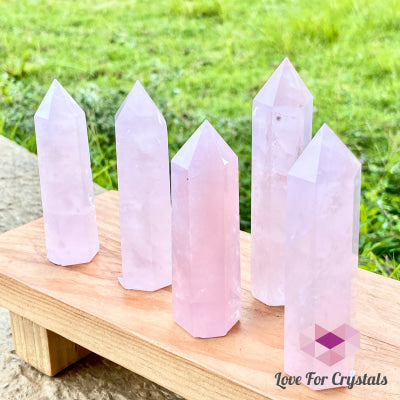 Rose Quartz Crystal Point (Brazil) Standing Points