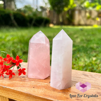 Rose Quartz Crystal Point (Brazil) Standing Points