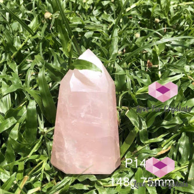 Rose Quartz Crystal Point (Brazil) Standing 148G 75Mm Points