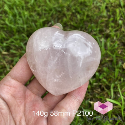 Rose Quartz Heart (Brazil) 140G 58Mm Hearts