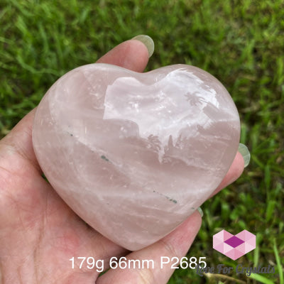 Rose Quartz Heart (Brazil) 179G 66Mm Hearts