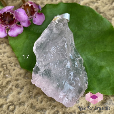 Rose Quartz Raw Crystal Pendant (Brazil) 20-35Mm Photo 17