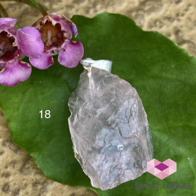 Rose Quartz Raw Crystal Pendant (Brazil) 20-35Mm Photo 18