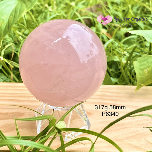 Rose Quartz Sphere (Aaa Grade) Brazil 317G 58Mm