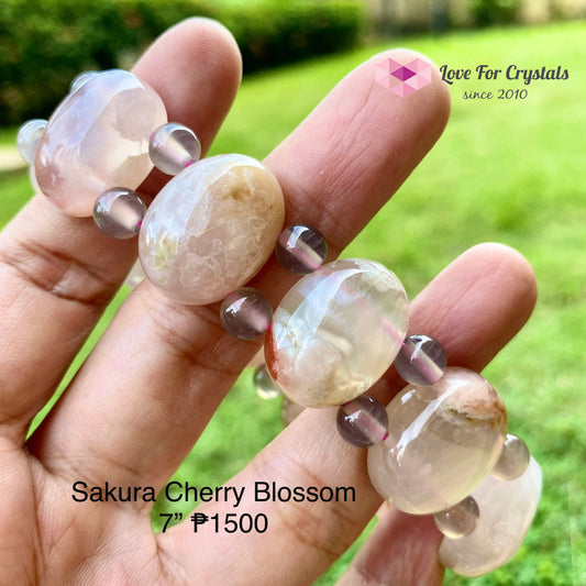 Sakura Cherry Blossom Agate Bracele Bracelet