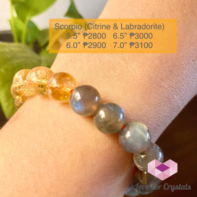 Scorpio Remedy Bracelet (Citrine & Labradorite) 6 (Medium)