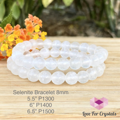 Selenite Bracelet (Aura Cleanser) 8Mm