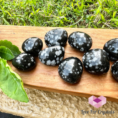 Snowflake Obsidian Tumbled Stones