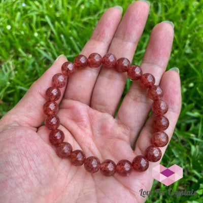 Strawberry Quartz Crystal Bracelet