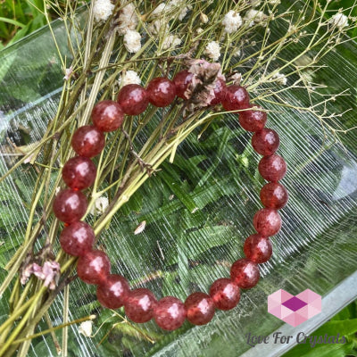 Strawberry Quartz Crystal Bracelet