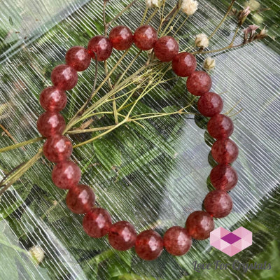 Strawberry Quartz Crystal Bracelet