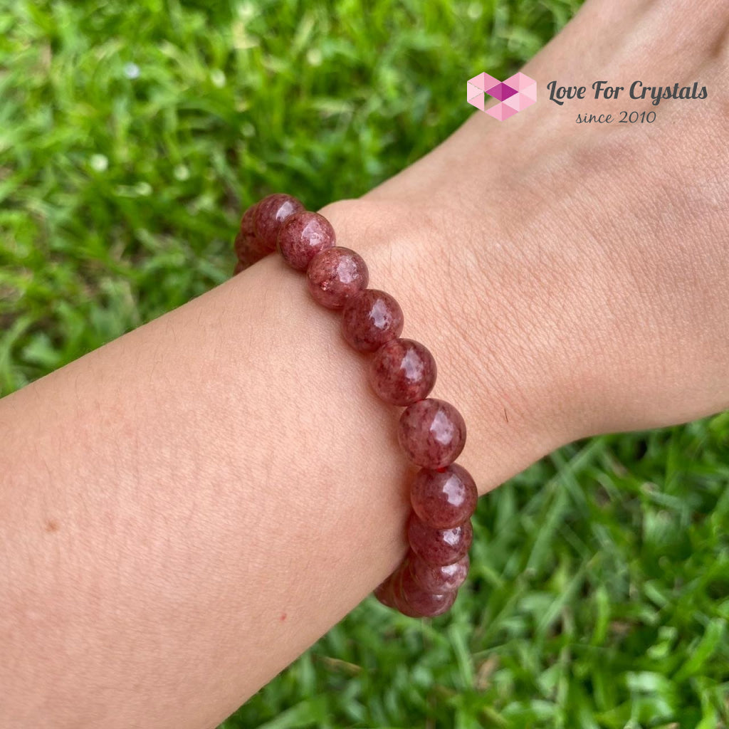 Strawberry Quartz Crystal Bracelet